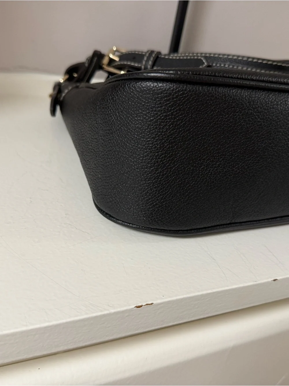 Dooney & Bourke Black Leather Shoulder Bag with Gold Hardware NWOT!!